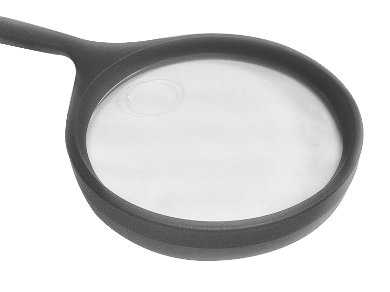 Plastic Handheld Magnifier 4 Inches Diameter Bifocal Lens-3040